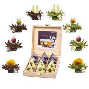 Tea Box 12 Teelini 8 Types Of White, Black Tea - Blooming Tea - Black Tea, Blooming Tea, White Tea - infusion.organic