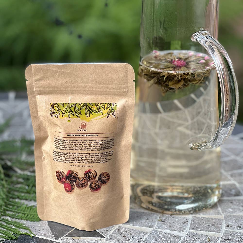 Blooming tea with globe amaranth flowers Happy Rising - 50 g Blooming Tea Tea soul infusion.organic