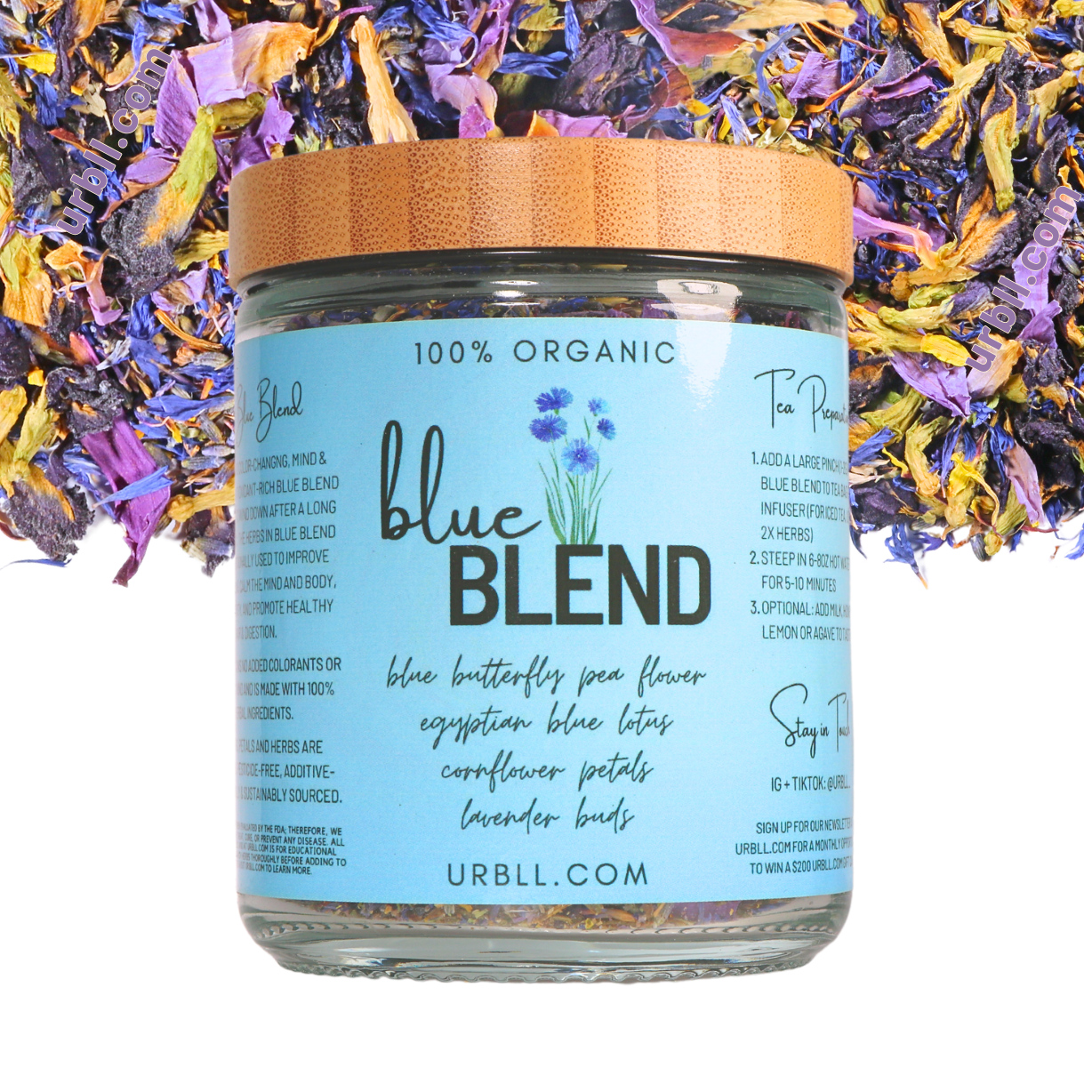 Blue Blend • 100% Organic Blue Tea Magical Tea Urbll infusion.organic