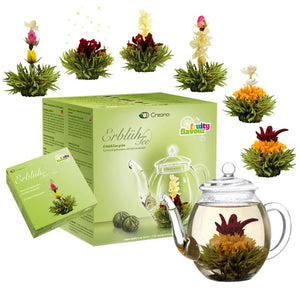 Creano tea flowers mix - gift set blooming tea with glass jug Blooming Tea Creano infusion.organic