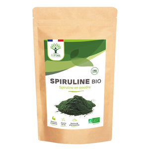 Organic Spirulina Powder - Packaged in France - Vegan Supplement Bioptimal infusion.organic