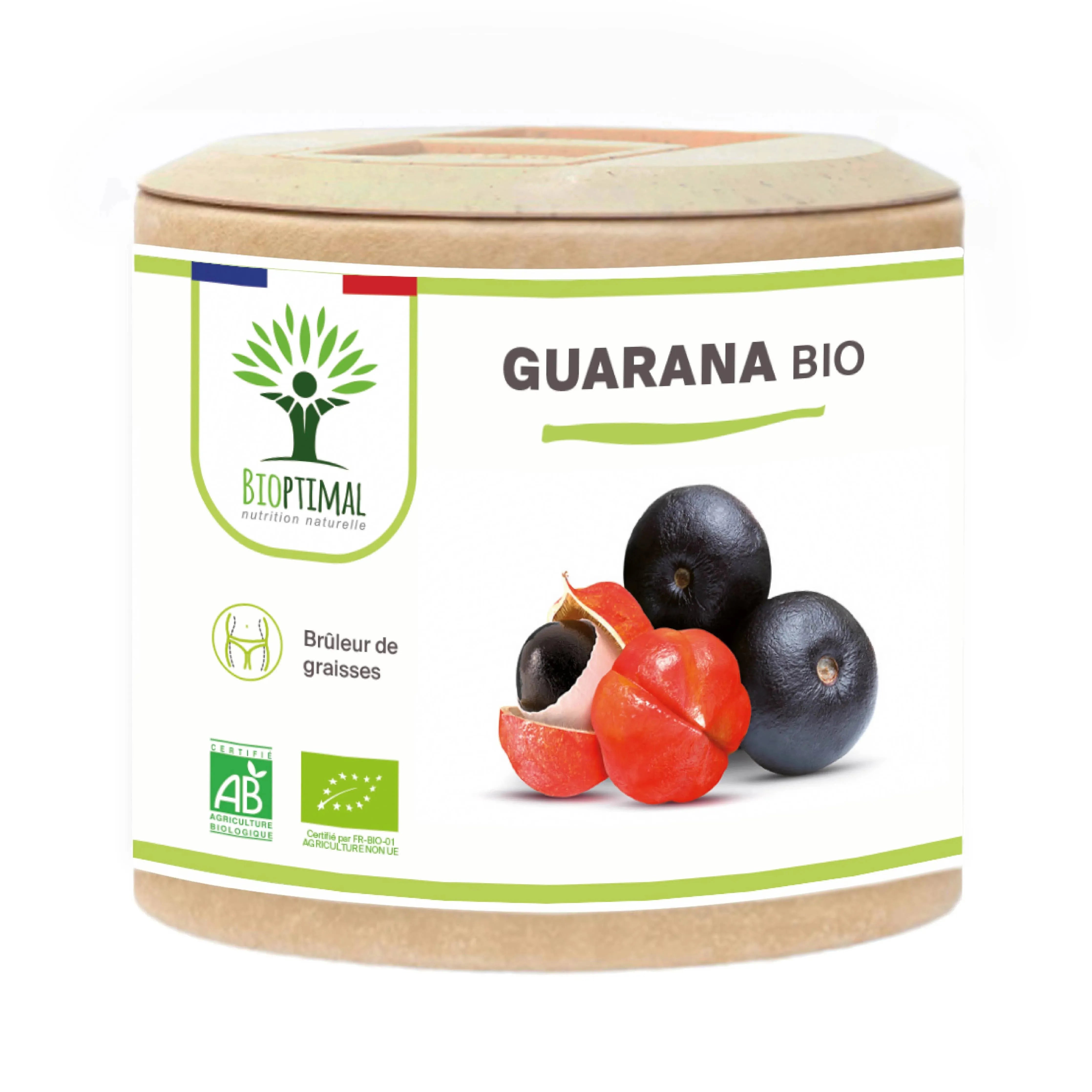 Guarana Bio - Dietary supplement - in capsules Supplement Bioptimal Tisan - infusion.organic