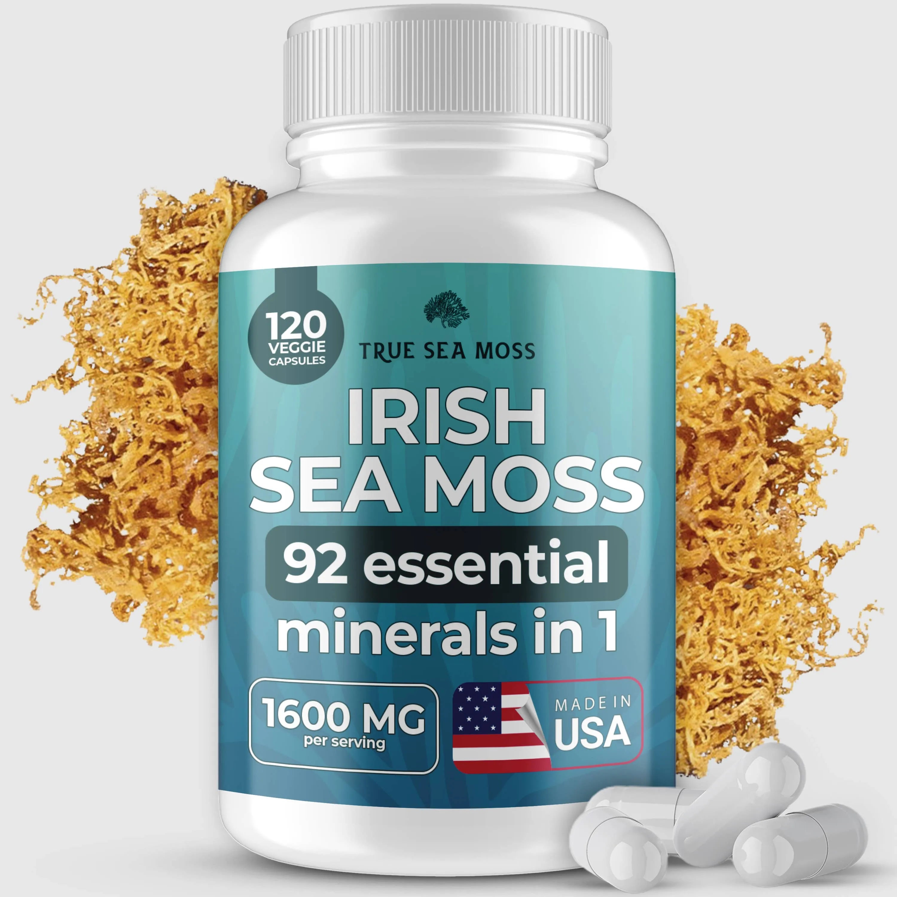 NATURAL SEA MOSS CAPSULES Supplement TrueSeaMoss Tisan - infusion.organic