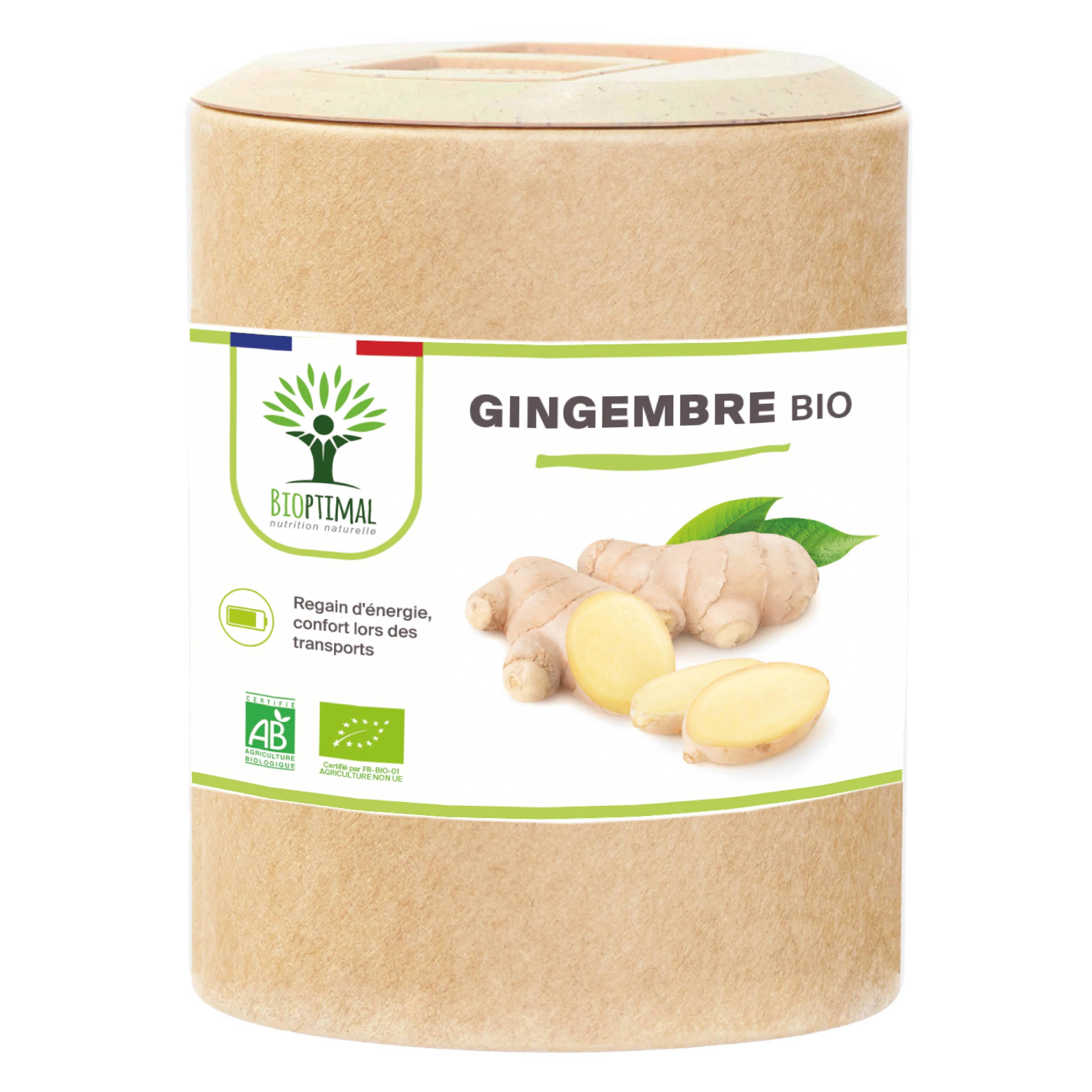 Organic ginger - Dietary supplement - in capsules Supplement Bioptimal Tisan - infusion.organic