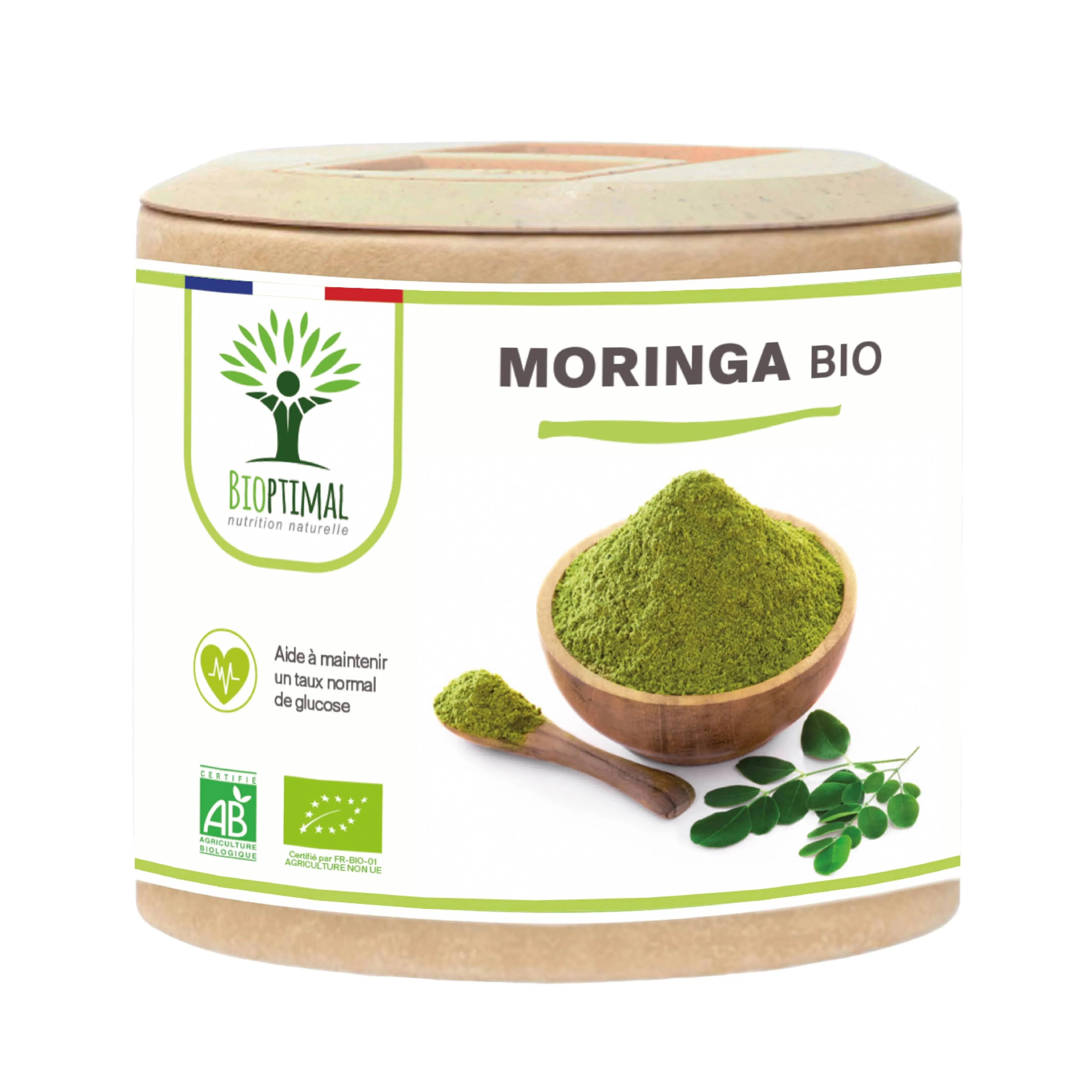 Organic Moringa - Dietary supplement - in capsules Supplement Bioptimal Tisan - infusion.organic