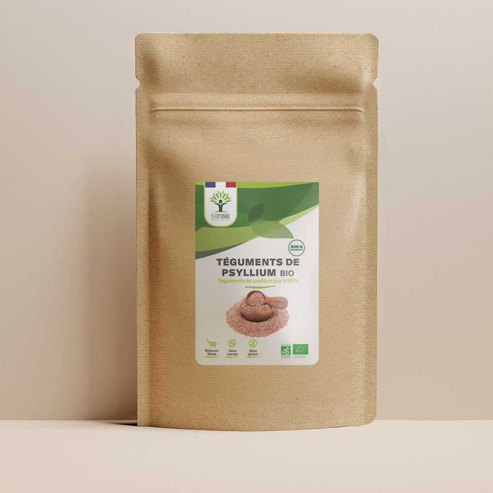 Téguments de Psyllium bio -  Bioptimal Bioptimal Superaliment infusion.organic